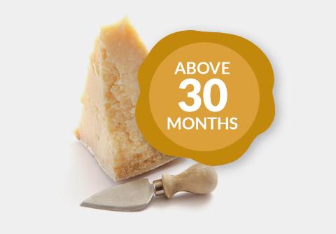 Gold Stamp: Parmigiano Reggiano aged for more than 30 months (extra aged).